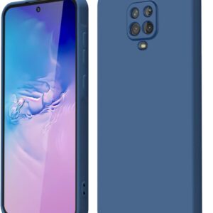 Funda Carcasa de Silicona Líquida para Xiaomi Redmi Note 9S 4G / Note 9 Pro 4G, Interior de Microfibra Antigolpes Protección Gel Ultra Suave de Goma a Prueba de Choques y Arañazos FSUA (Azul)